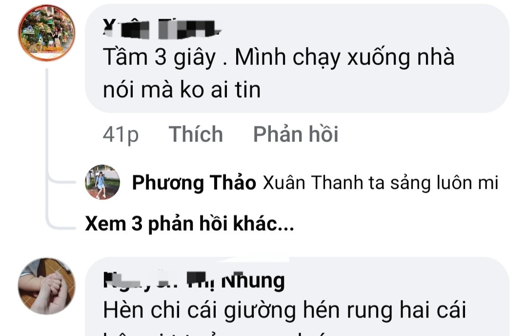 Người dân Đà Nẵng chia sẻ trên mạng xã hội khi chịu ảnh hưởng động đất. Người dân Đà Nẵng chia sẻ trên mạng xã hội khi chịu ảnh hưởng động đất.