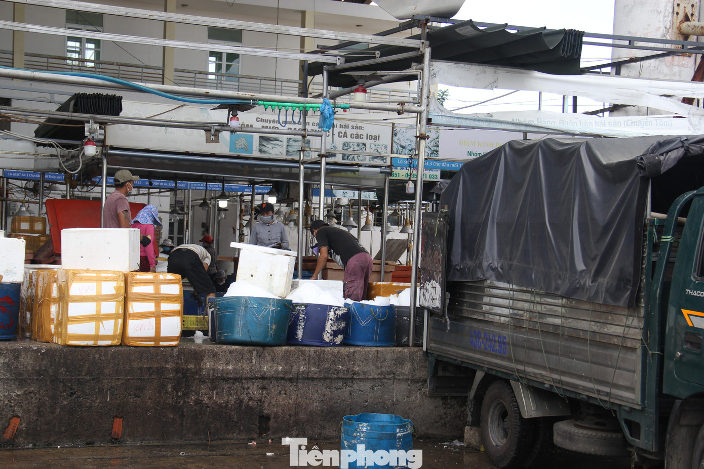 BQL Âu thuyền và cảng cá Thọ Quang cho biết cảng hoạt động vào hai khung giờ chính, từ 0h-6h và từ 12h-15h. Theo yêu cầu của thành phố, 15h chiều mới bắt đầu đóng cửa, nhưng BQL đã thông báo từ đêm qua nên bà con có thời gian chuẩn bị, hơn nữa nếu để bà con buôn bán tới 15h thì sẽ không kịp dọn dẹp, vì vậy BQL thống nhất cho buôn bán tới 12h trưa.