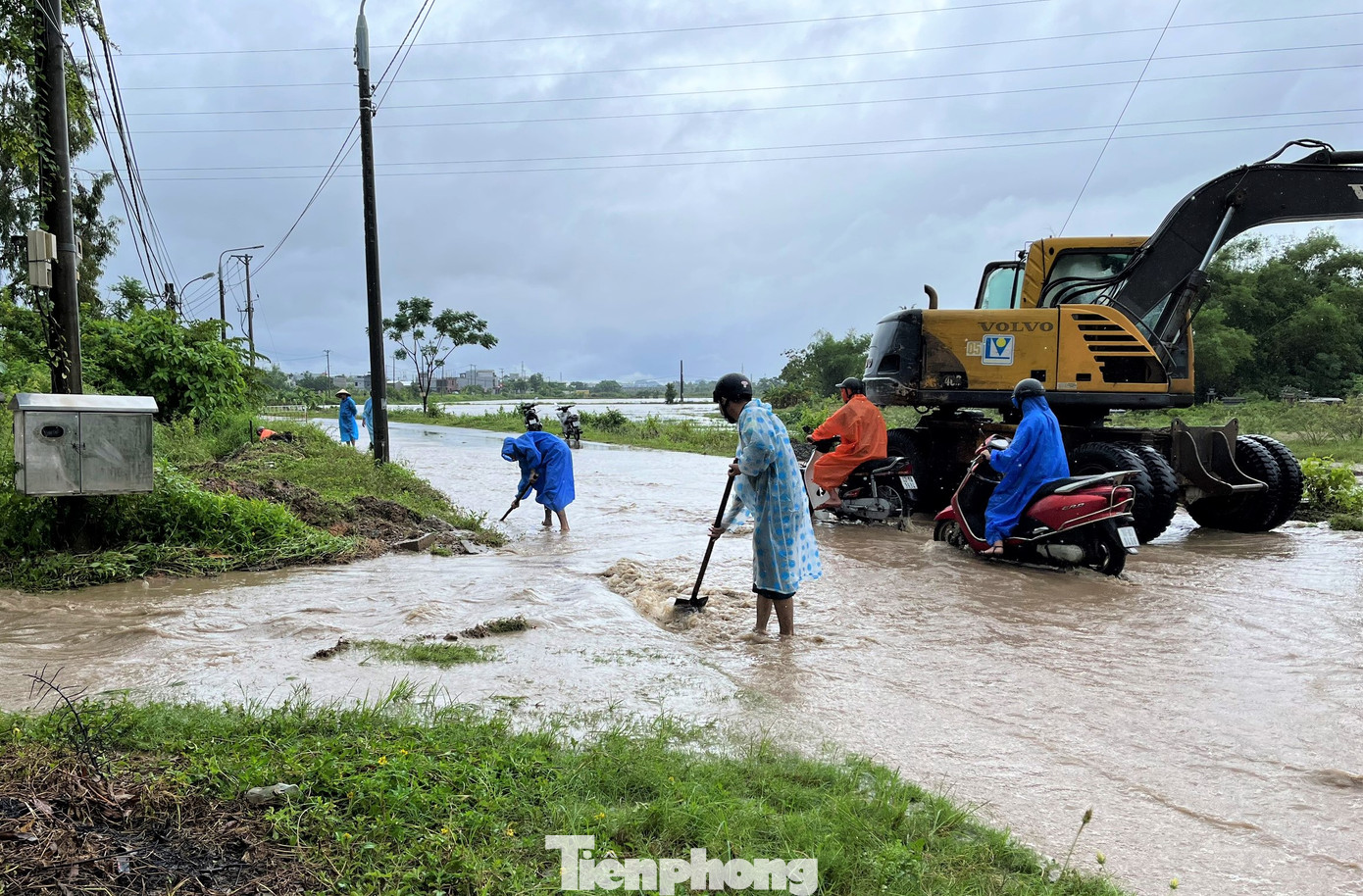 Quận Cẩm Lệ đã cử các lực lượng đến phụ giúp các hộ dân dọn nhà, dọn đường liên tục từ hôm qua cho đến nay.