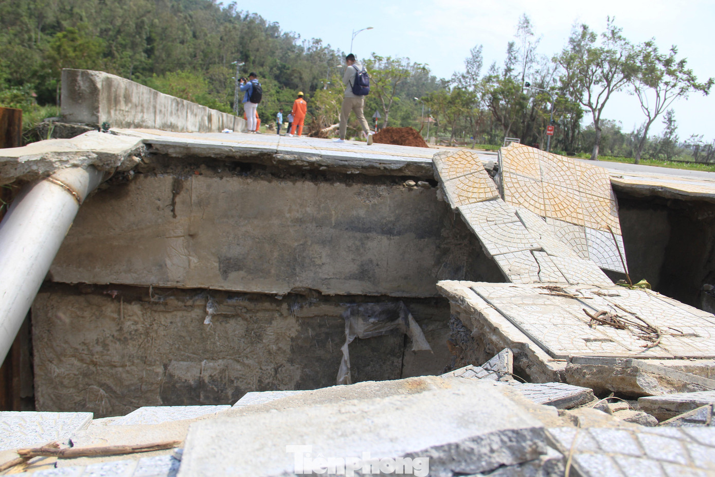 Một đêm mưa đã phá tan tuyến đường du lịch ven biển nối thẳng lên bán đảo Sơn Trà.