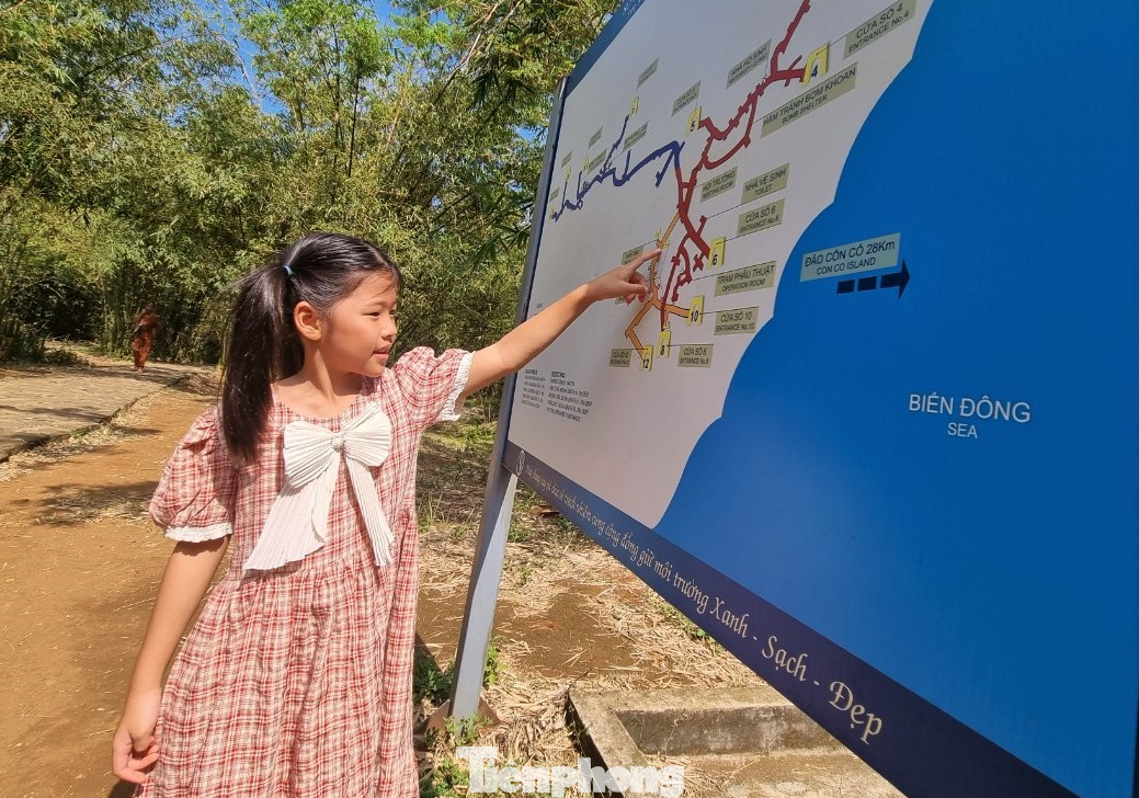 Em nhỏ tìm hiểu về sơ đồ địa đạo.