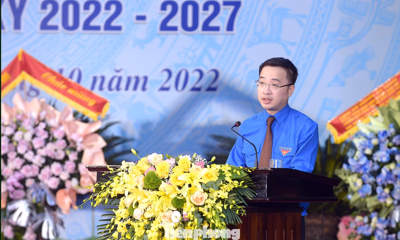 Anh Nguyễn Tường Lâm phát biểu tại Đại hội. Ảnh: Xuân Tùng