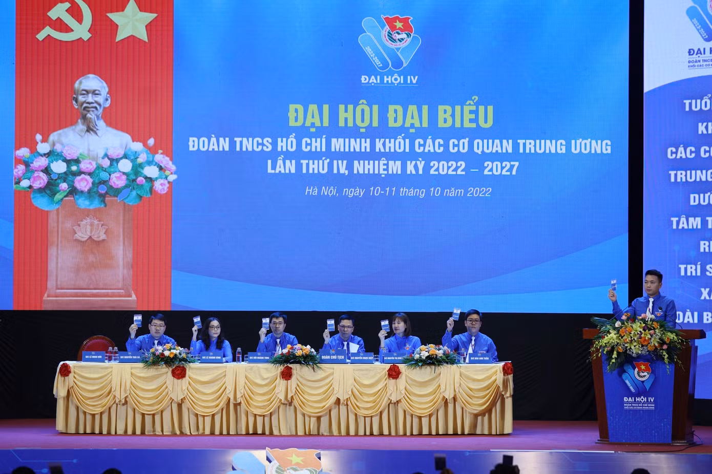 Tại đại hội, các đại biểu đã biểu quyết thông qua nhiều nội dung. Ảnh: Như Ý Tại đại hội, các đại biểu đã biểu quyết thông qua nhiều nội dung. Ảnh: Như Ý