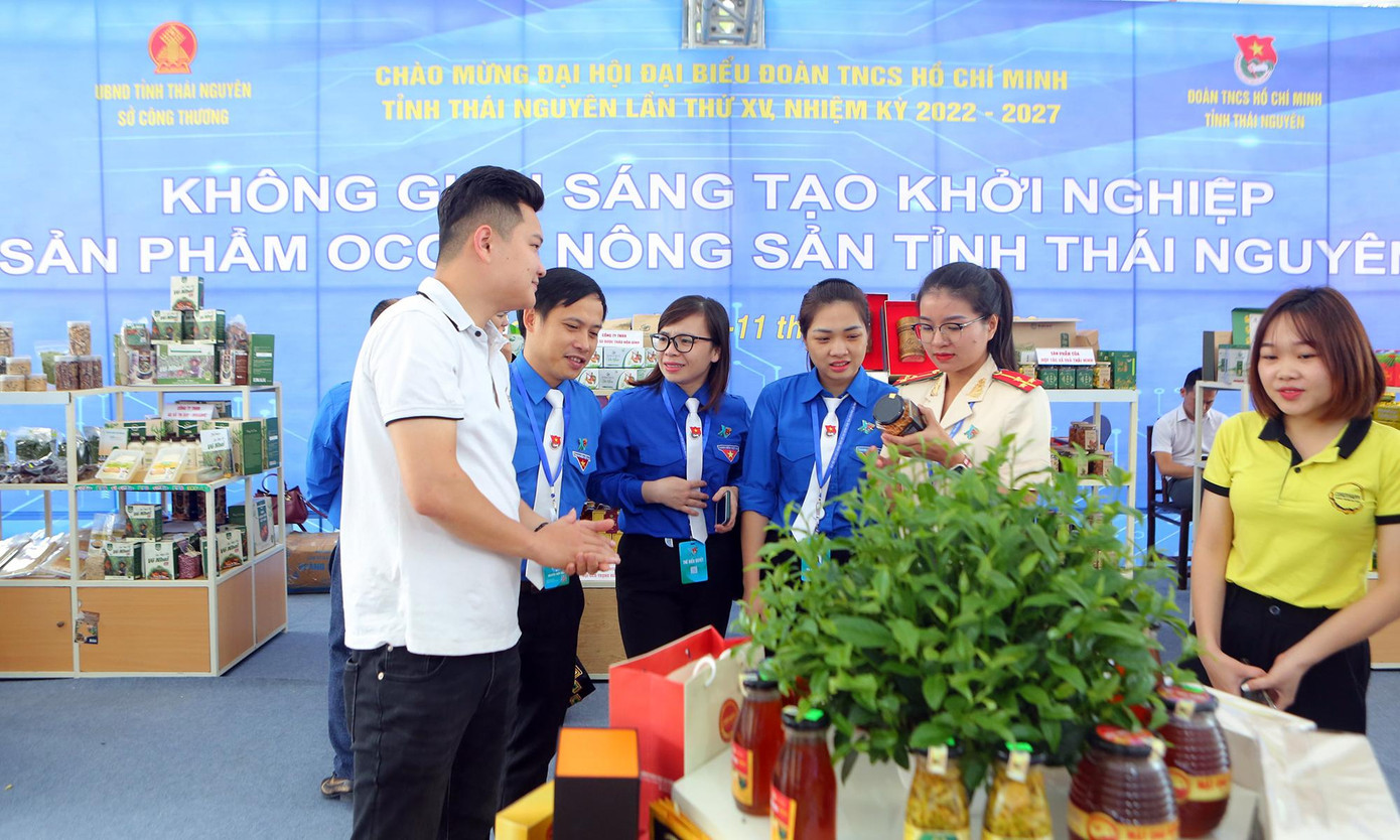 Trong khuôn khổ Đại hội giới thiệu các sản phẩm OCOP nông sản tỉnh Thái Nguyên.