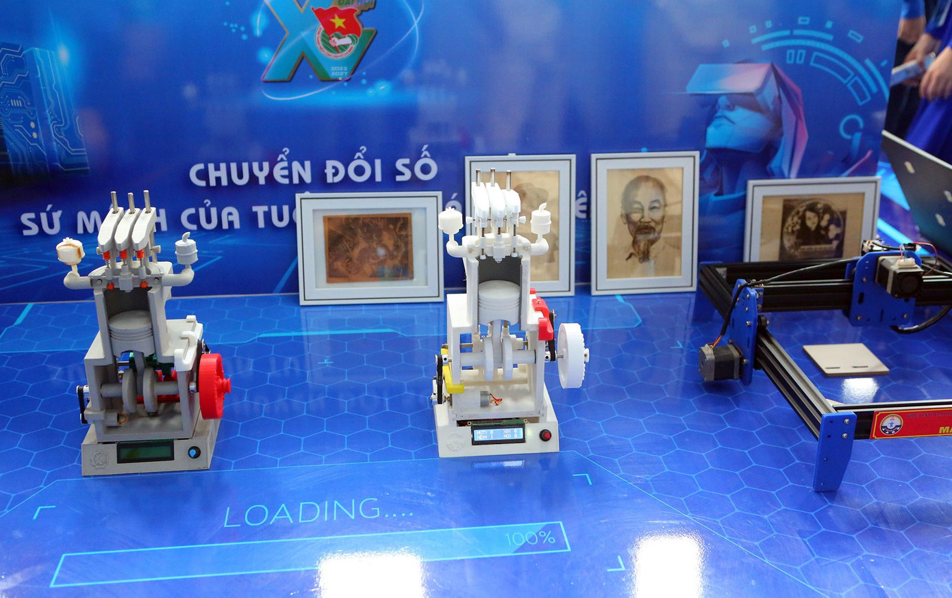 Các sản phẩm công nghệ của tuổi trẻ Thái Nguyên được giới thiệu.