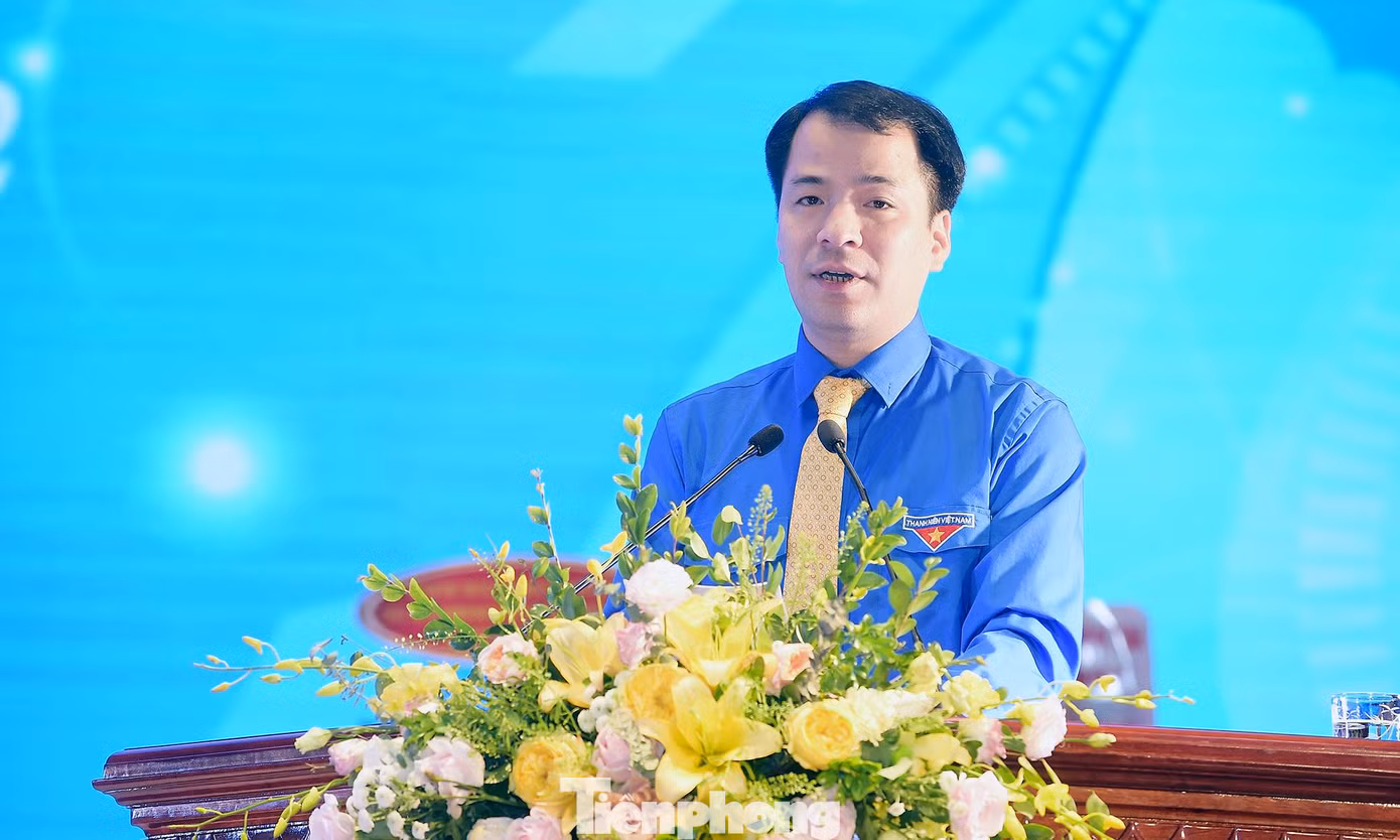 Anh Ngô Văn Cương phát biểu chỉ đạo tại Đại hội. Ảnh: Xuân Tùng