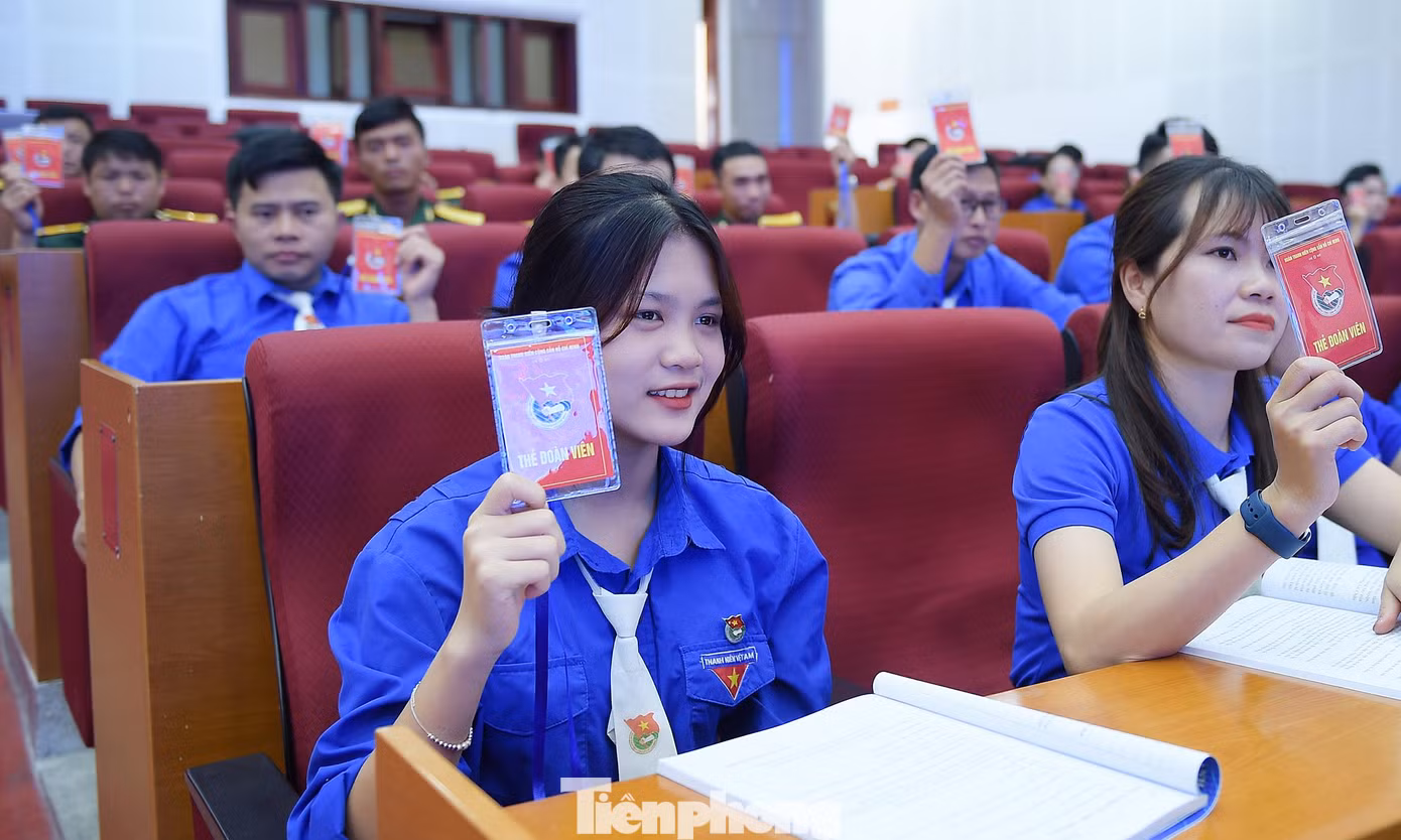 Tuổi bình quân đại biểu tham dự đại hội là 29,3 tuổi. Đại biểu trẻ nhất 16 tuổi. Ảnh: Xuân Tùng