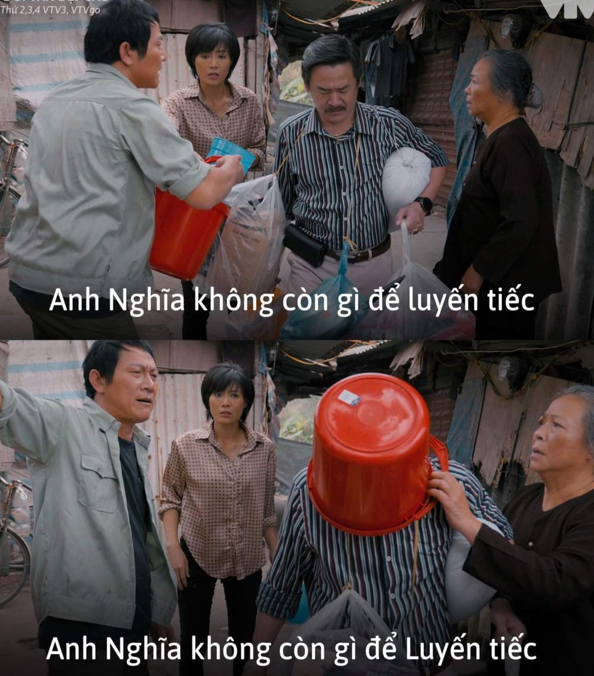 Hình ảnh hài hước về màn &quot;chia tay đòi quà&quot; của Nghĩa (Thanh Dương). Ảnh: VFC.