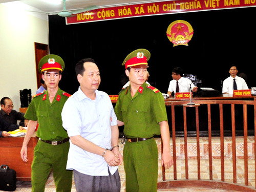 Bị cáo Xương tại phiên tòa phúc thẩm sáng nay