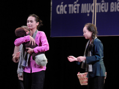 Một tiết mục Sân khấu học đường ở Nhà hát Lớn. Ảnh: Lương Anh. Một tiết mục Sân khấu học đường ở Nhà hát Lớn. Ảnh: Lương Anh