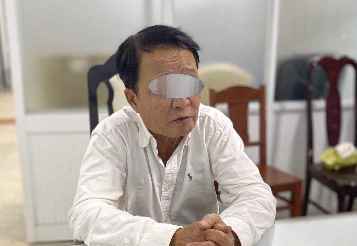 Đối tượng N.M tại cơ quan công an. Đối tượng N.M tại cơ quan công an.