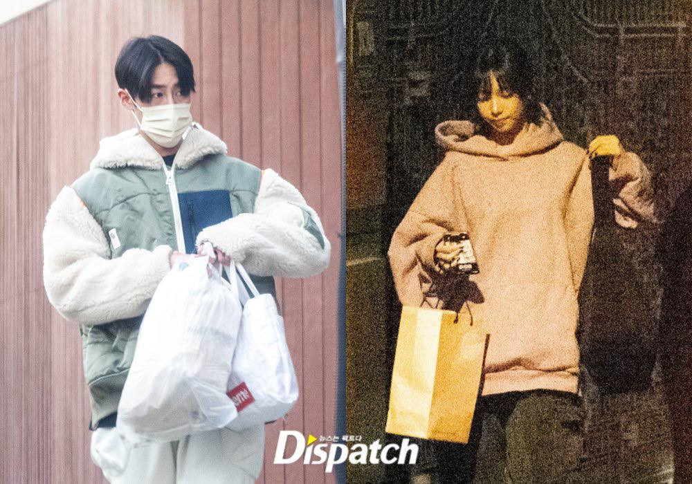 Karina và nam diễn viên Lee Jae Wook bị Dispatch tung bằng chứng hẹn hò. Cả hai gặp gỡ lần đầu khi dự show thời trang ở Milan. Ảnh: Dispatch.