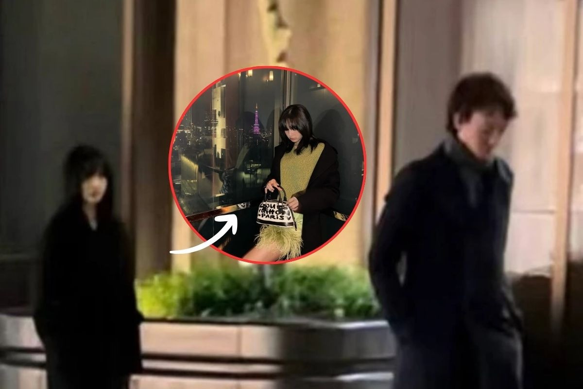 Hình ảnh Lisa và bạn trai Frédéric Arnault được blogger Trung Quốc chụp lại. Ảnh: Weibo.