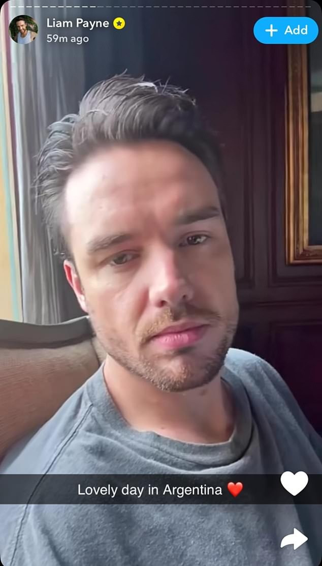 Bài đăng của Liam Payne trên Instagram. Ảnh: Dailymail.