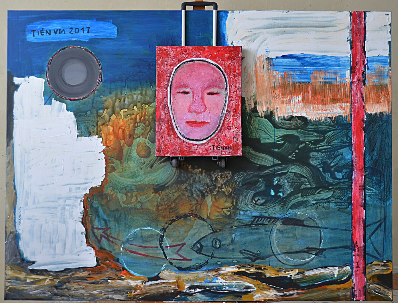 Những cảm xúc nhức nhối trong tranh của Tiến Văn Miếu. Những cảm xúc nhức nhối trong tranh của Tiến Văn Miếu.