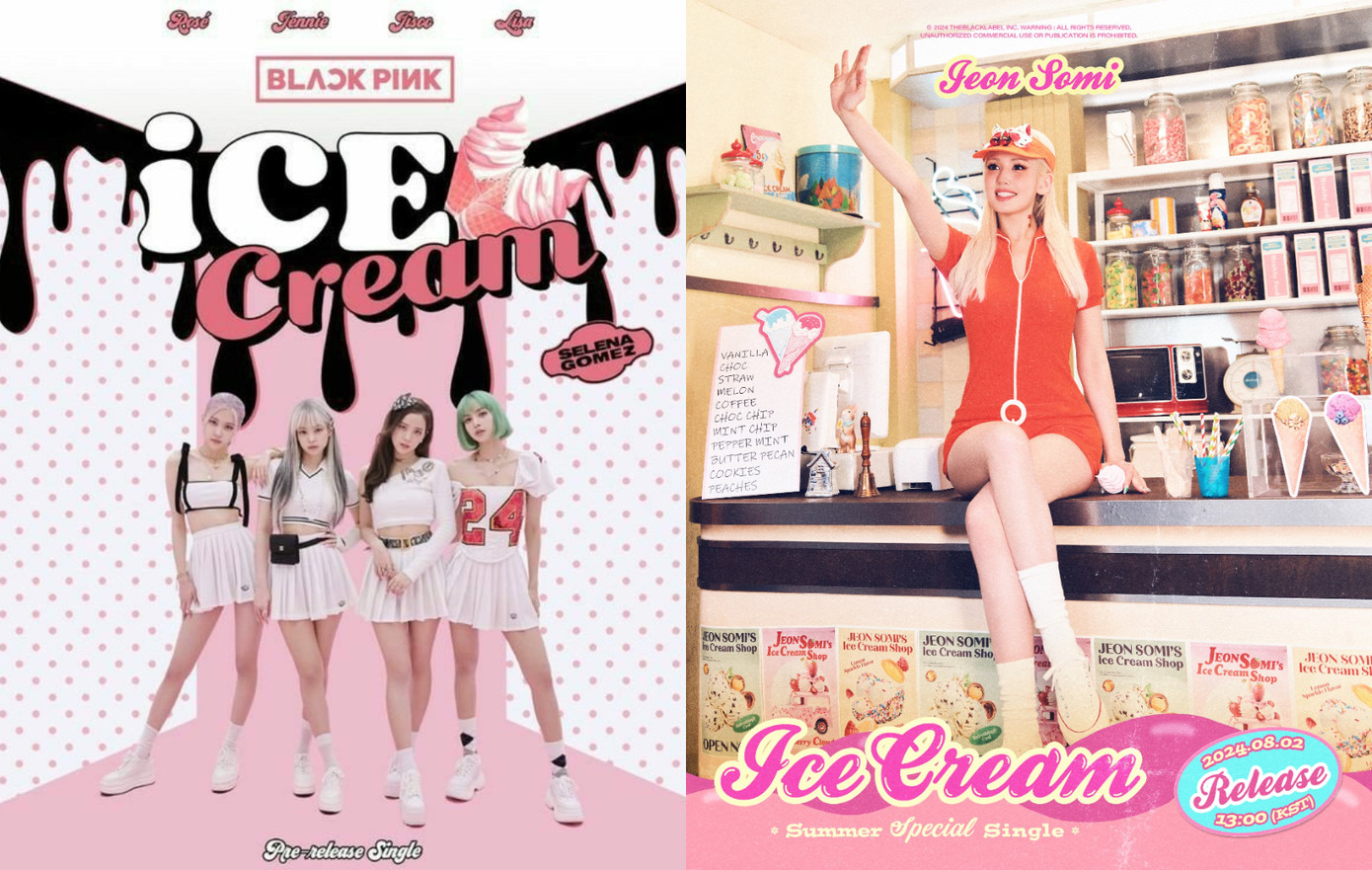 Concept, phông chữ Ice Cream của Somi được cho tương đồng với BlackPink. Concept, phông chữ Ice Cream của Somi được cho tương đồng với BlackPink.