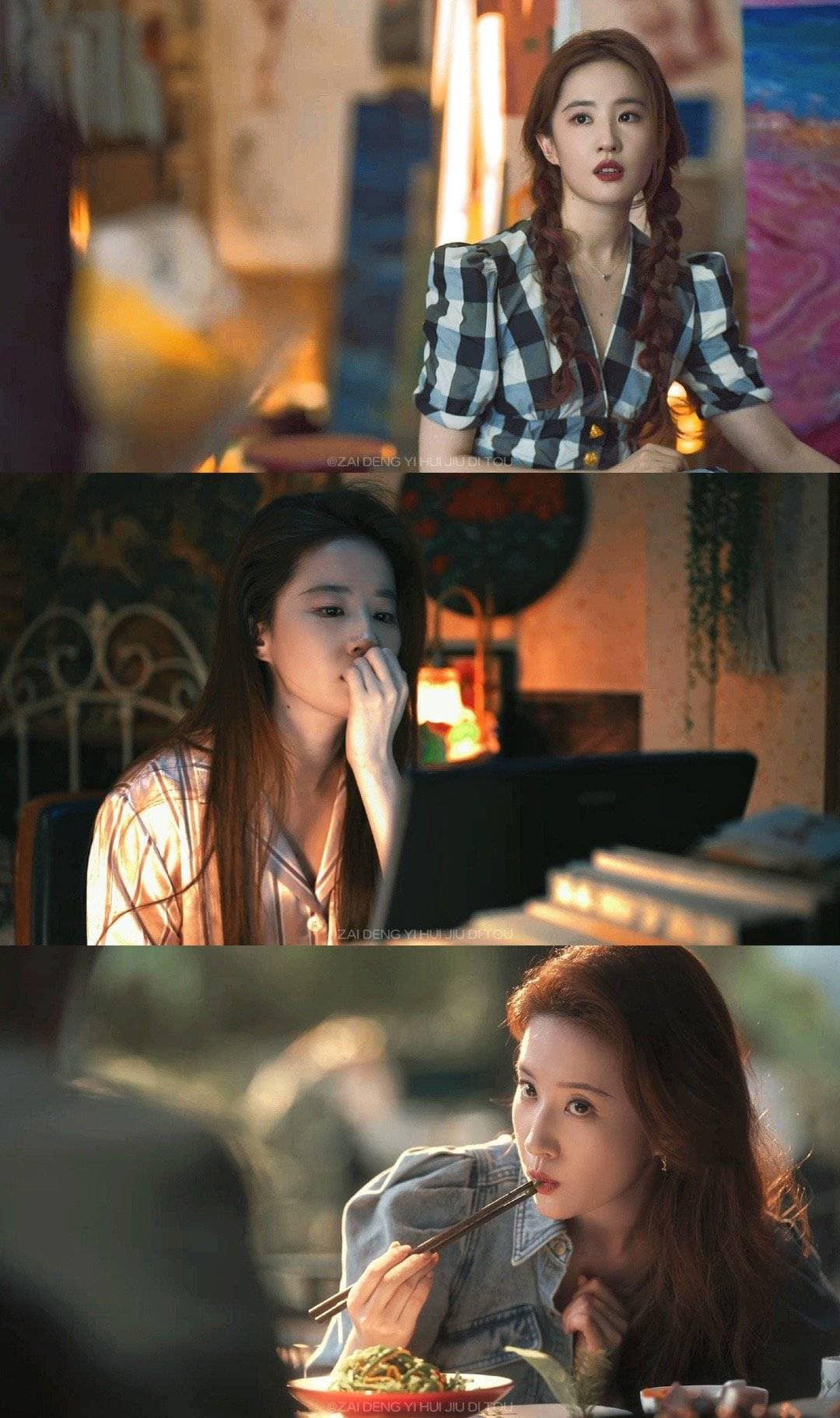 Đều đóng mỹ nữ vạn người mê, Lưu Diệc Phi (trái) được khen trẻ trung, &quot;cân&quot; đồ dễ dàng trong khi Bạch Lộc bị chê quê mùa, sến sẩm. Ảnh: Weibo.