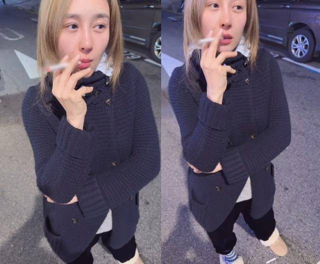 Ock Joo Hyun thản nhiên đăng tải video hút thuốc lên mạng xã hội.