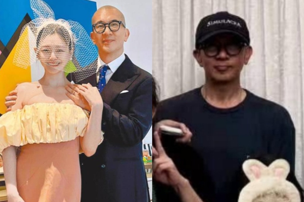 DJ Koo bên vợ Từ Hy Viên lúc sinh thời và hiện tại (phải).