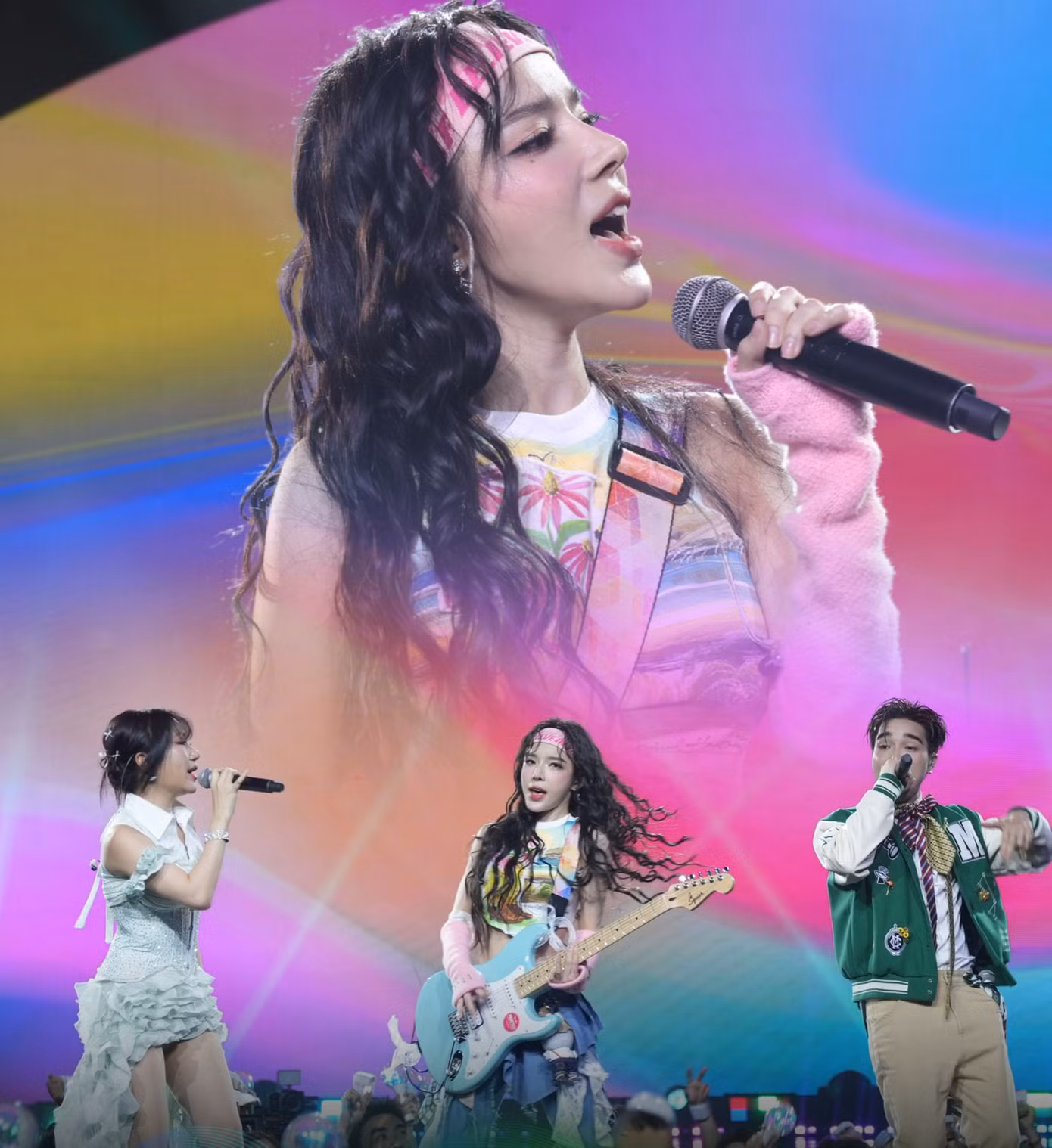 Màn trình diễn Hương đêm bay xa của LyLy, Orange trong show Our Song Việt Nam.