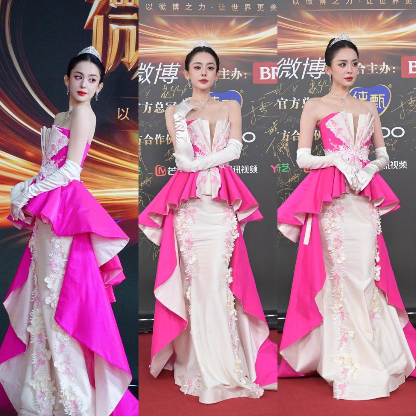 Tạo dấu ấn trên thảm đỏ, Cổ Lực Na Trát nổi bật với váy đuôi cá kết hợp cùng tà xếp tầng màu hồng neon. Tạo hình gây tranh cãi, nhiều bình luận đánh giá bộ đồ sến sẩm, một số khác nói trang phục tuy màu mè nhưng có điểm nhấn, khiến Na Trát gây chú ý hơn hẳn. Tạo dấu ấn trên thảm đỏ, Cổ Lực Na Trát nổi bật với váy đuôi cá kết hợp cùng tà xếp tầng màu hồng neon. Tạo hình gây tranh cãi, nhiều bình luận đánh giá bộ đồ sến sẩm, một số khác nói trang phục tuy màu mè nhưng có điểm nhấn, khiến Na Trát gây chú ý hơn hẳn.