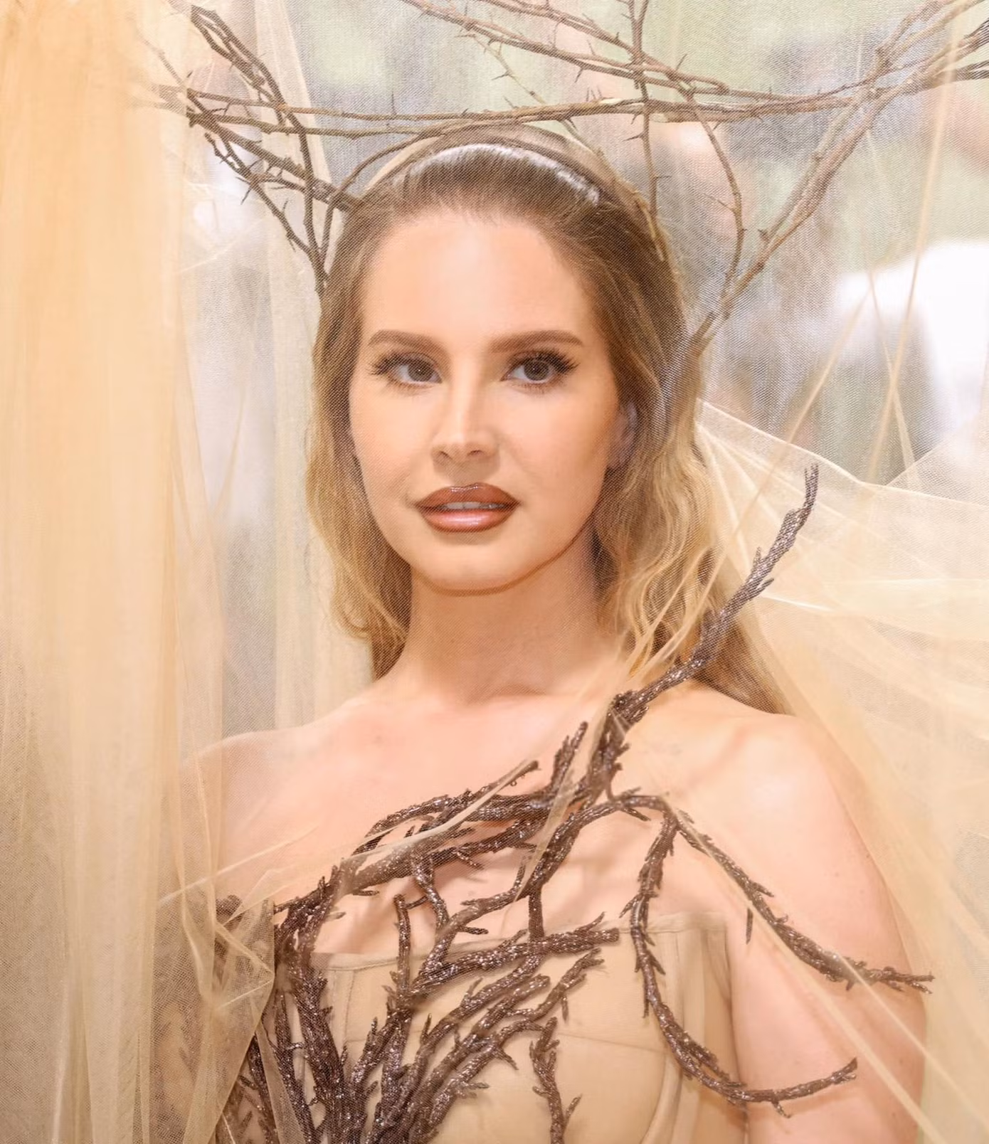 Lana Del Rey bước đi ấn tượng trên thảm đỏ. Vogue nhận xét nữ ca sĩ mang điểm nhấn với phong cách thanh tao, đen tối nhưng không kém phần lãng mạn. Met Gala 2024 đánh dấu lần đầu Lana Del Rey tham dự kể từ năm 2018.