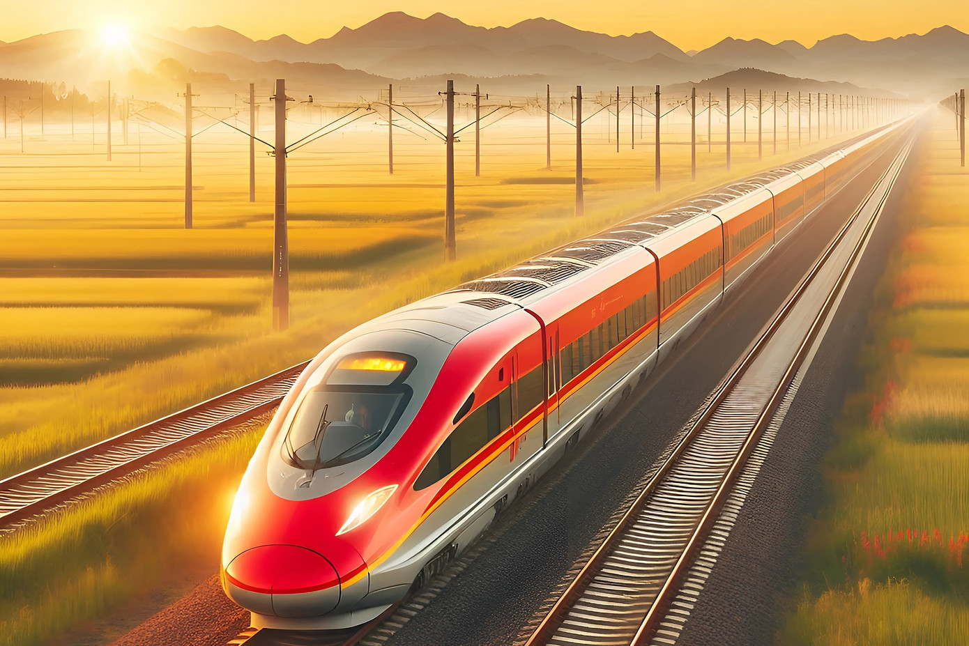 Theo tính toán khoảng 33,61 năm đường sắt tốc độ cao sẽ hoàn vốn. Ảnh: AI. Theo tính toán khoảng 33,61 năm đường sắt tốc độ cao sẽ hoàn vốn. Ảnh: AI.