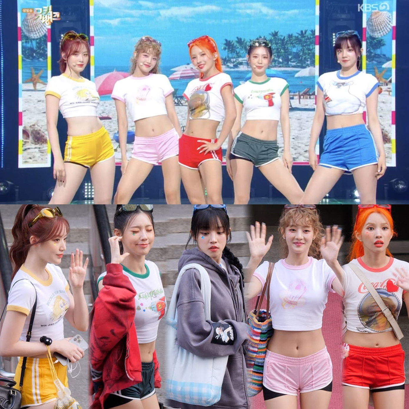 Đồ diễn ngắn, lộ quần bảo hộ của 5 thành viên nhóm nhạc (G)I-DLE. Đồ diễn ngắn, lộ quần bảo hộ của 5 thành viên nhóm nhạc (G)I-DLE.