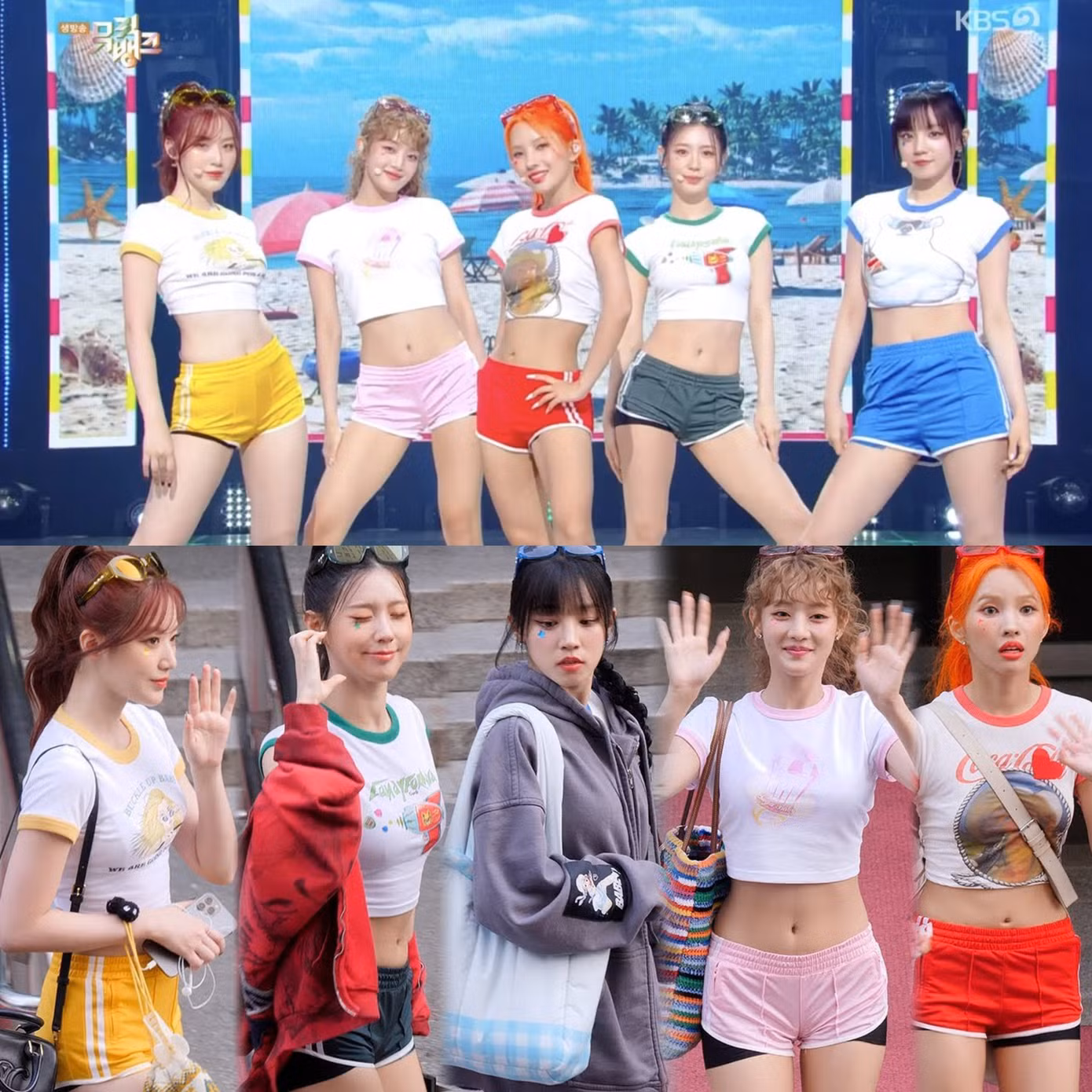 Đồ diễn ngắn, lộ quần bảo hộ của 5 thành viên nhóm nhạc (G)I-DLE. Đồ diễn ngắn, lộ quần bảo hộ của 5 thành viên nhóm nhạc (G)I-DLE.
