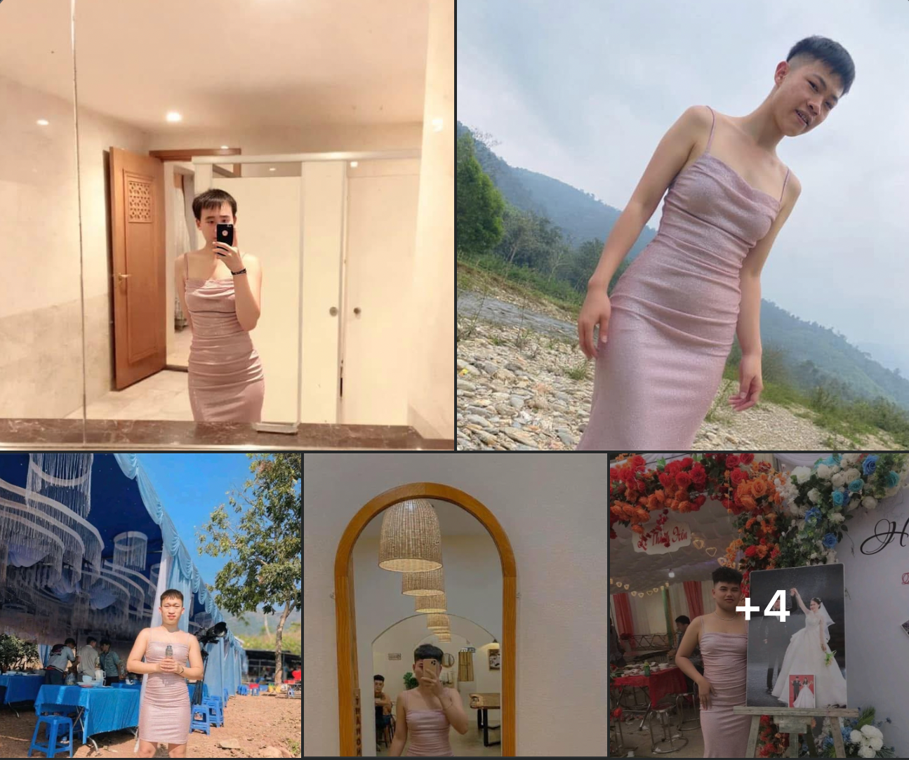 Người dùng mạng thi nhau khoe ảnh mặc váy hồng. Người dùng mạng thi nhau khoe ảnh mặc váy hồng.