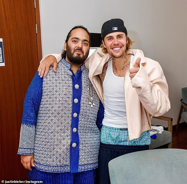 Anant Ambani thuê Justin Bieber đến hát trong tiệc trước lễ cưới đầu tháng 7. Ảnh: IG. Anant Ambani thuê Justin Bieber đến hát trong tiệc trước lễ cưới đầu tháng 7. Ảnh: IG.