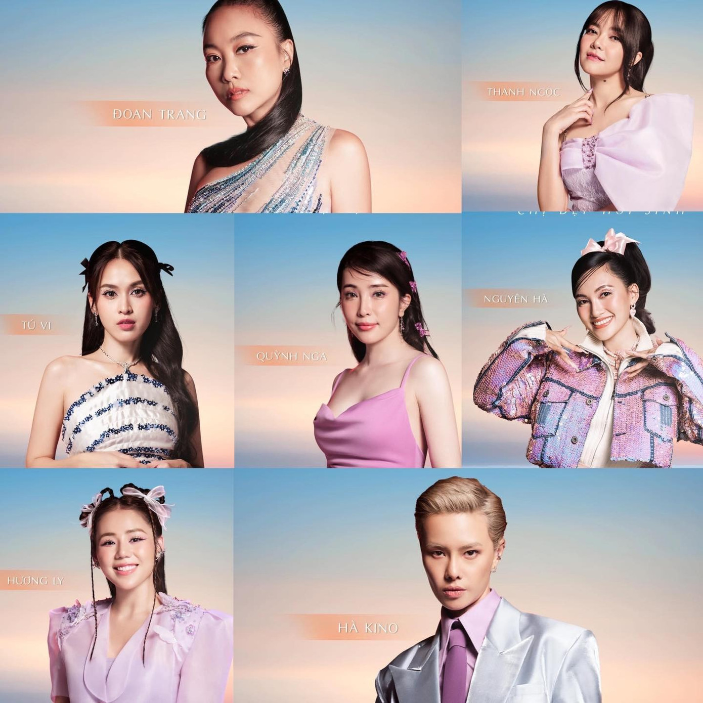 Bảy cái tên tái xuất tại công 5 Chị đẹp đạp gió rẽ sóng gồm: Đoan Trang, Thanh Ngọc, Tú Vi, Quỳnh Nga, Nguyên Hà, Hương Ly và Hà Kino. Bảy cái tên tái xuất tại công 5 Chị đẹp đạp gió rẽ sóng gồm: Đoan Trang, Thanh Ngọc, Tú Vi, Quỳnh Nga, Nguyên Hà, Hương Ly và Hà Kino.