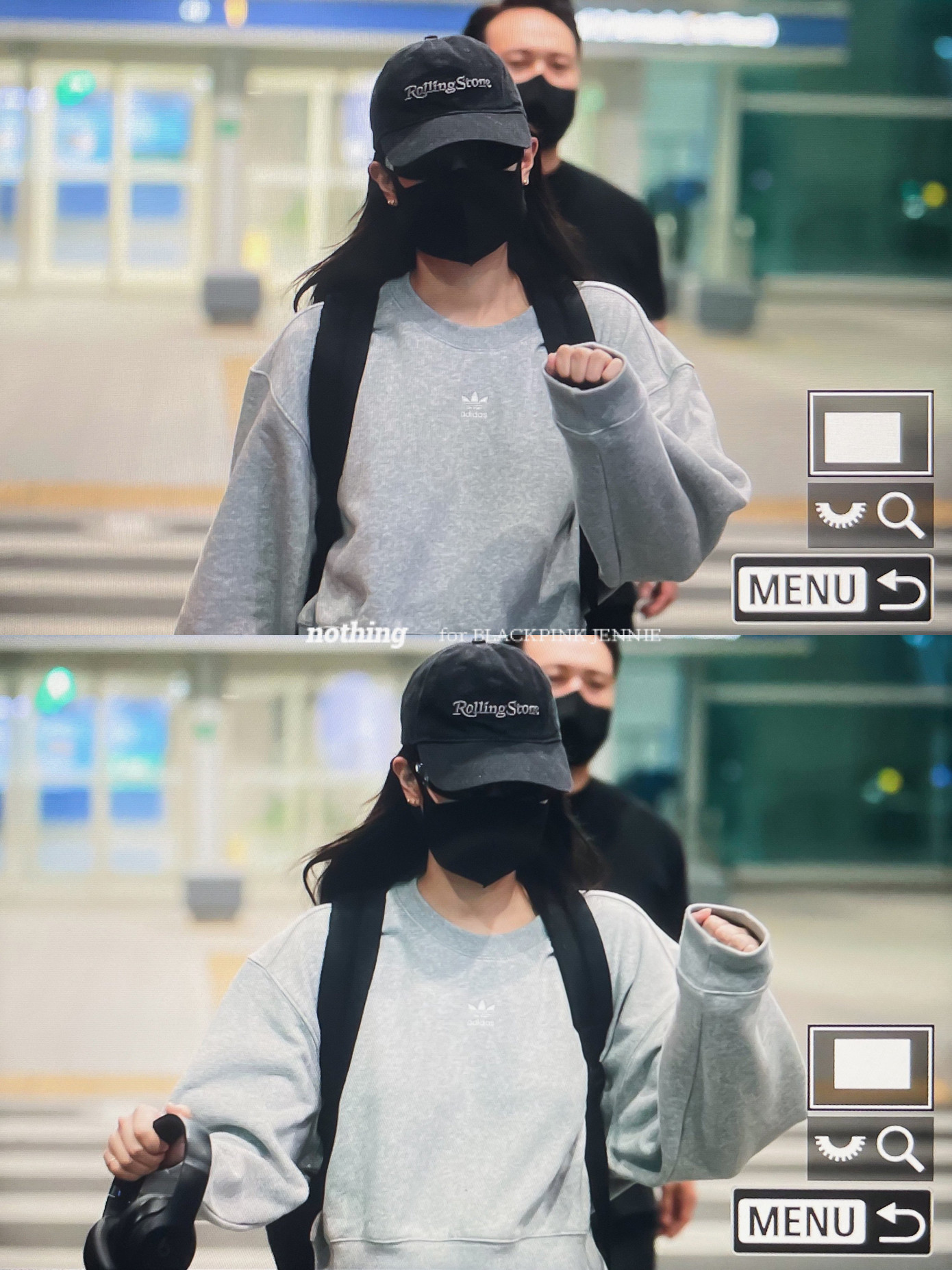 Jennie xuất hiện tại sân bay Incheon lúc rạng sáng 22/7. Ảnh: Twitter.