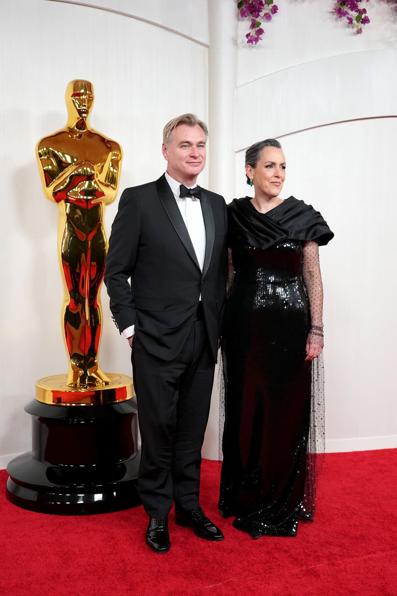 Christopher Nolan (trái) được đề cử đạo diễn xuất sắc nhất cho phim Oppenheimer và nhà sản xuất Emma Thomas. Ảnh: New York Times.