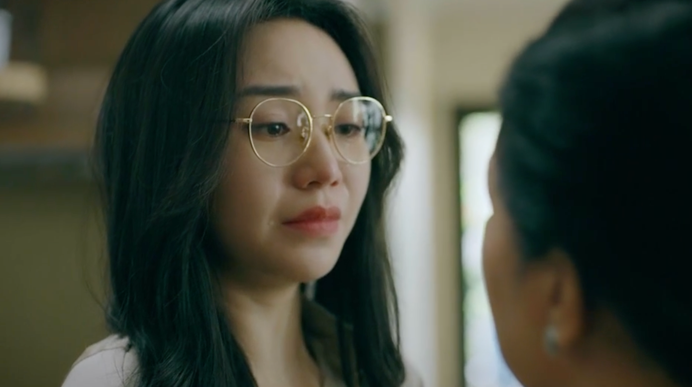 Diễn xuất của Quỳnh Kool trong phân cảnh bắt quả tang chồng ngoại tình được khán giả khen ngợi.