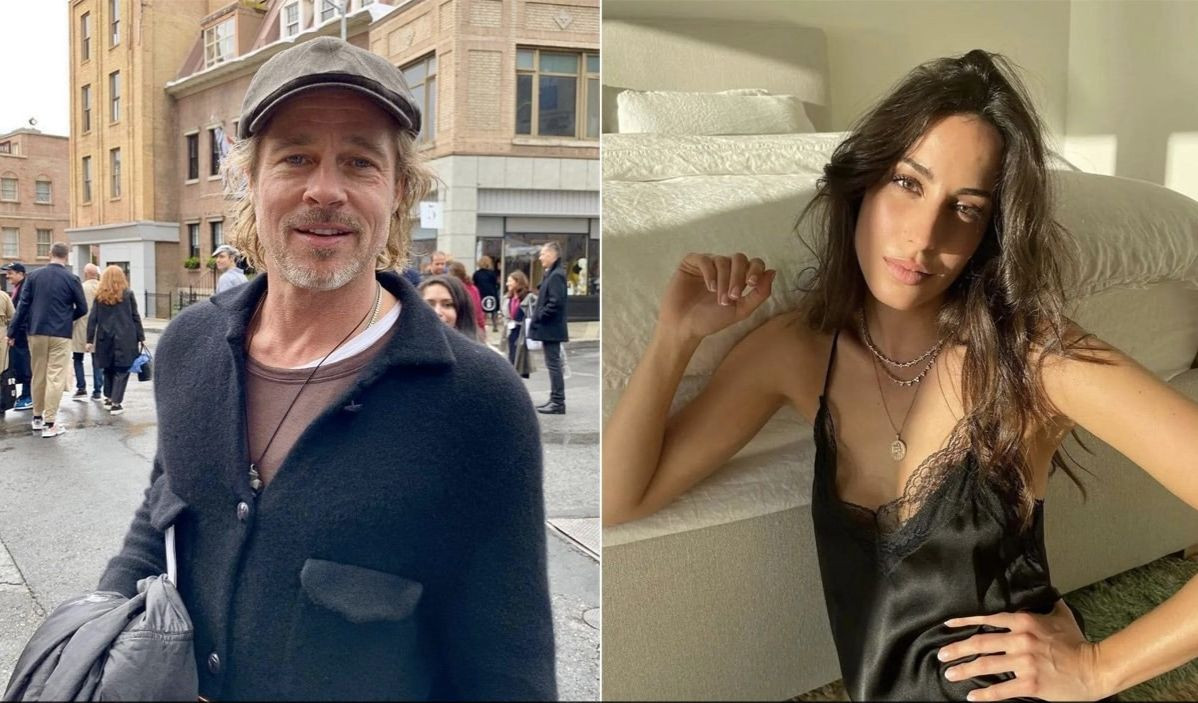 Brad Pitt và bạn gái 9X. Brad Pitt và bạn gái 9X.