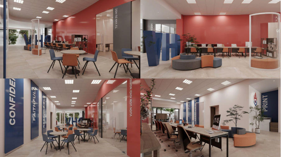 Không gian bên trong được trang bị đầy đủ tiện nghi, tất cả đều đầu tư mới 100%