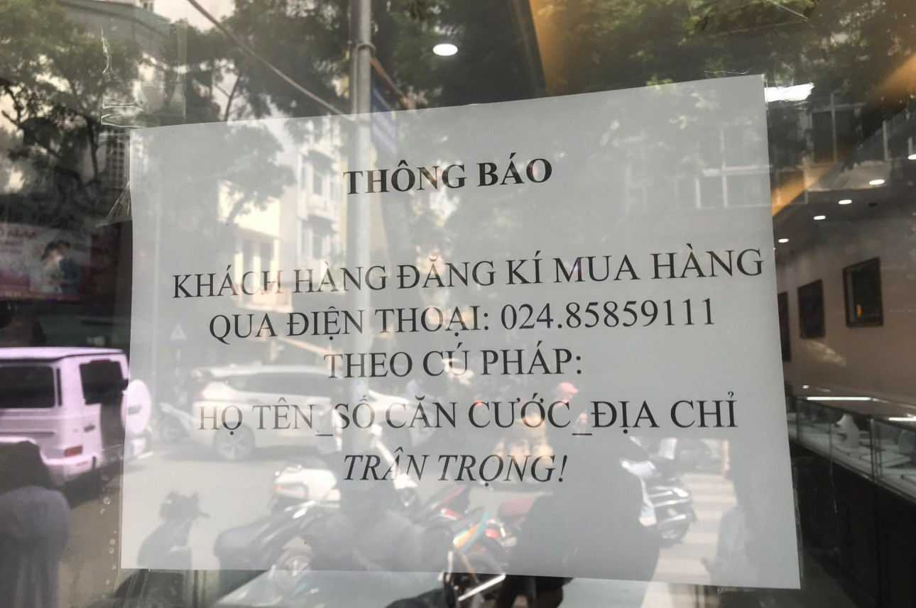 Thông báo của SJC chi nhánh Trần Nhân Tông. Thông báo của SJC chi nhánh Trần Nhân Tông.