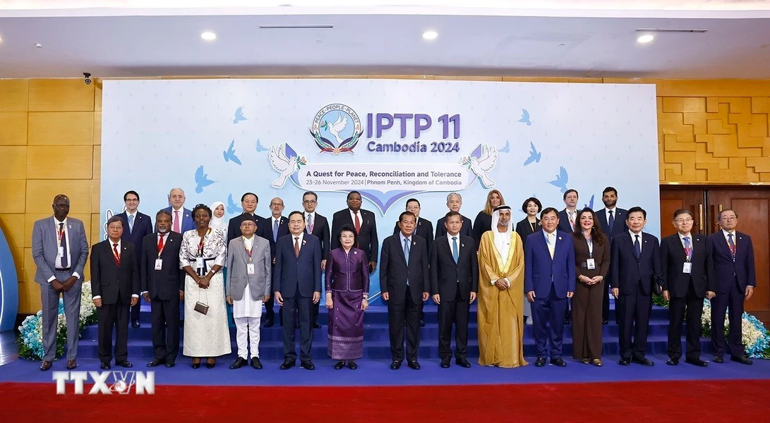 Chủ tịch Quốc hội Trần Thanh Mẫn và đại biểu dự Hội nghị. (Ảnh: Doãn Tấn/TTXVN).