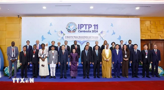 Chủ tịch Quốc hội Trần Thanh Mẫn và đại biểu dự Hội nghị. (Ảnh: Doãn Tấn/TTXVN)