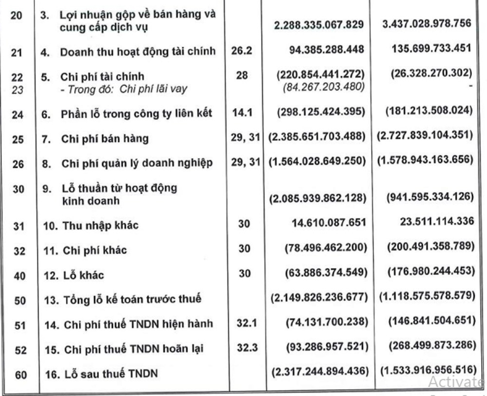 VNZ vẫn thua lỗ lớn trong năm 2023.
