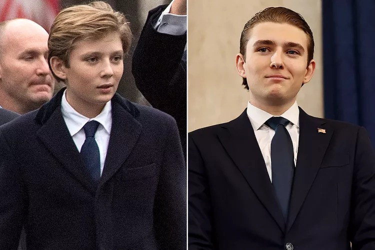 Sự thay đổi của Barron Trump sau 8 năm. Sự thay đổi của Barron Trump sau 8 năm.