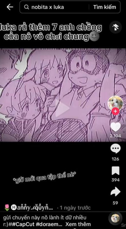 Lan tràn nội dung xuyên tạc, tình dục hóa nhân vật trong Doraemon. Lan tràn nội dung xuyên tạc, tình dục hóa nhân vật trong Doraemon.