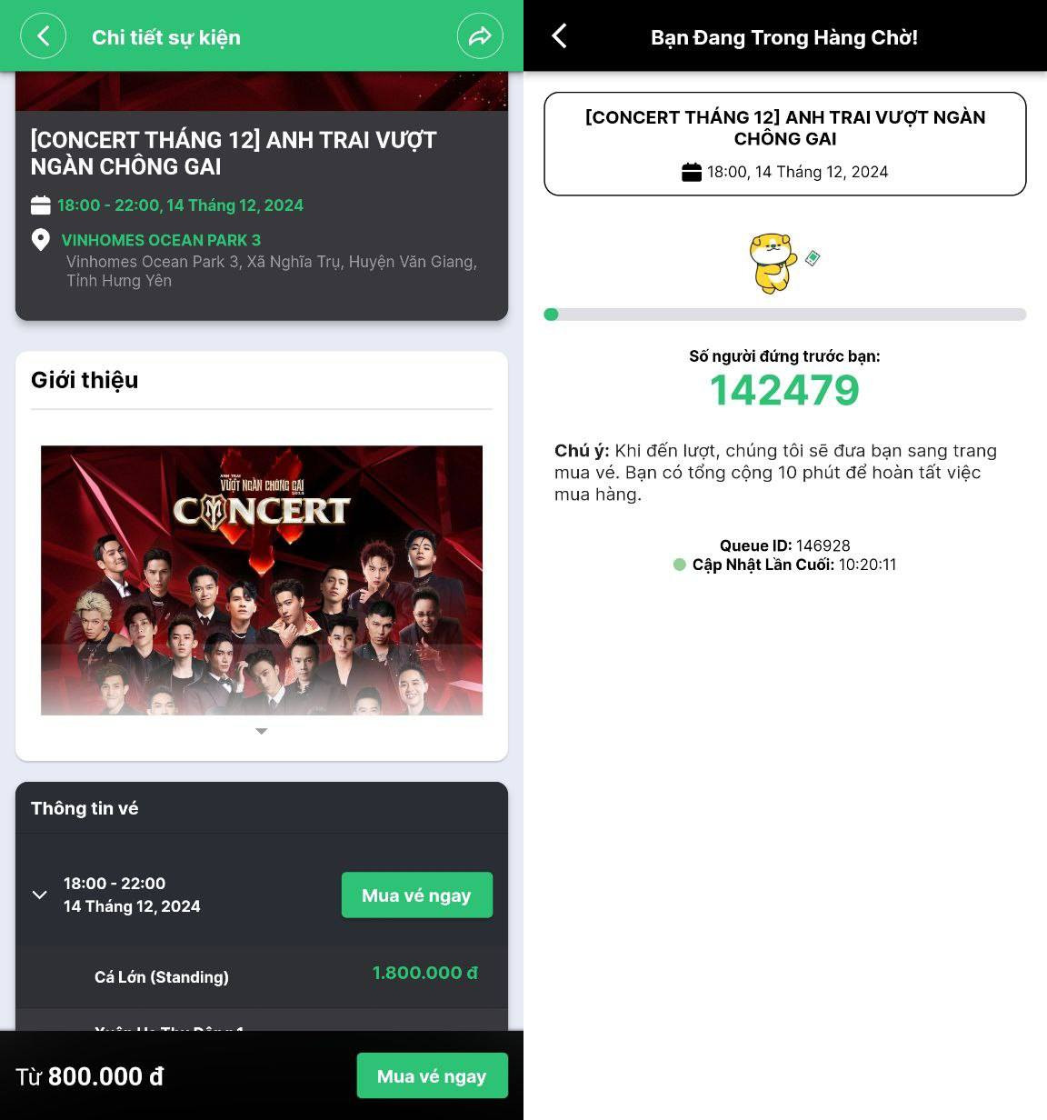 Số lượng truy cập mua vé show lên đến hơn 140.000 người sau 10 phút web mở lại. Số lượng truy cập mua vé show lên đến hơn 140.000 người sau 10 phút web mở lại.