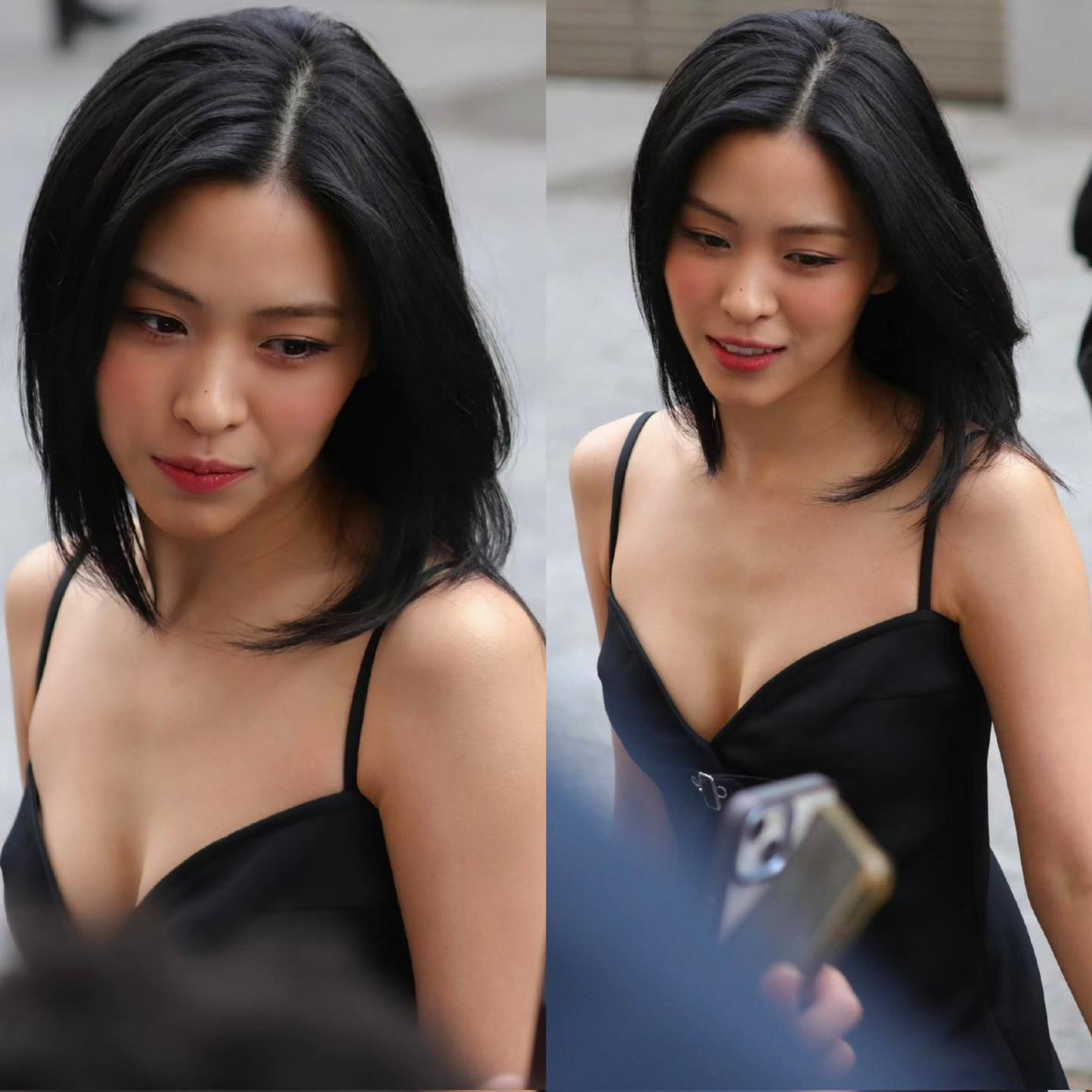 Thành viên Ryujin được bàn luận trên nền tảng Twitter bởi set đồ gợi cảm, với váy hai dây bó sát, trễ ngực. Thành viên Ryujin được bàn luận trên nền tảng Twitter bởi set đồ gợi cảm, với váy hai dây bó sát, trễ ngực.