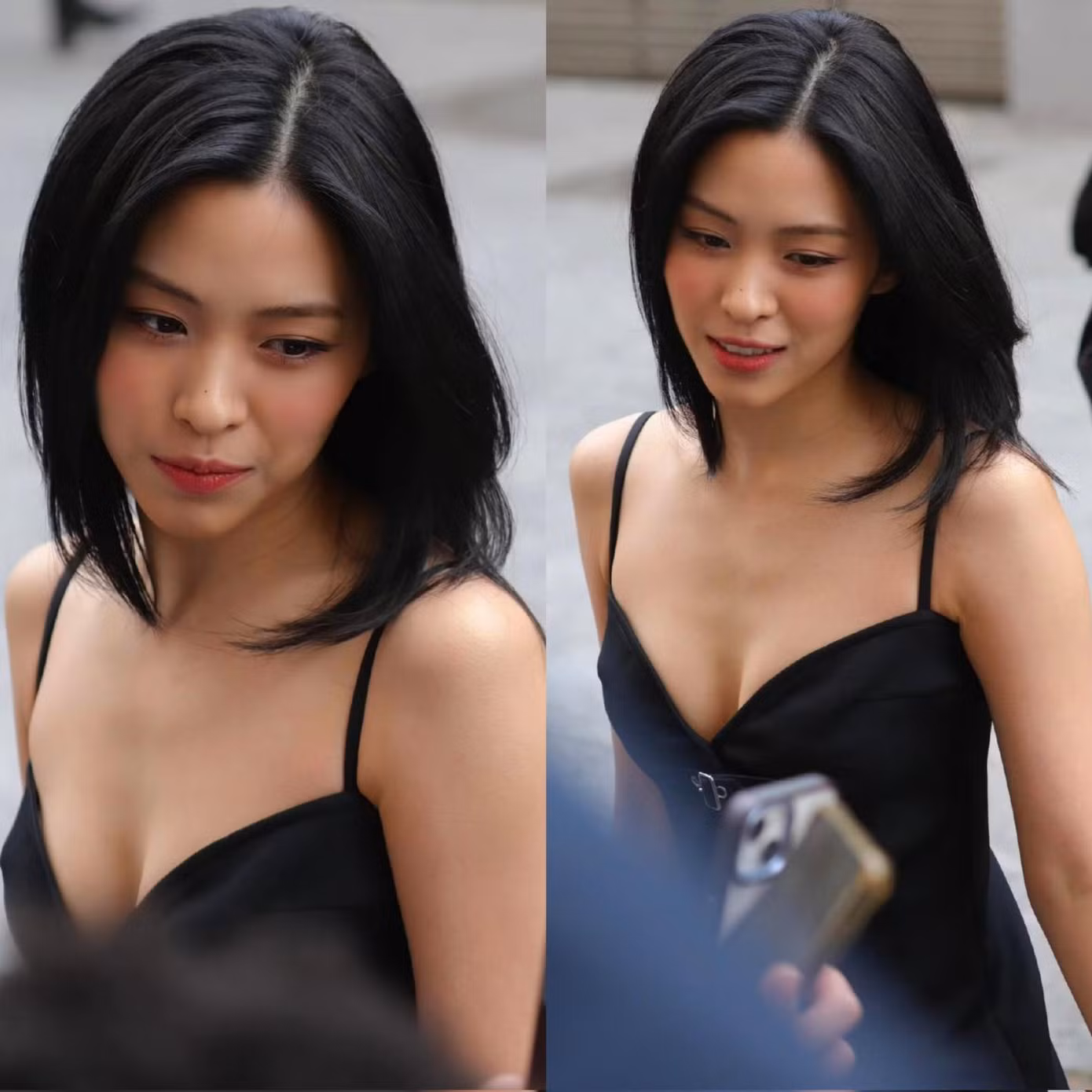 Thành viên Ryujin được bàn luận trên nền tảng Twitter bởi set đồ gợi cảm, với váy hai dây bó sát, trễ ngực. Thành viên Ryujin được bàn luận trên nền tảng Twitter bởi set đồ gợi cảm, với váy hai dây bó sát, trễ ngực.
