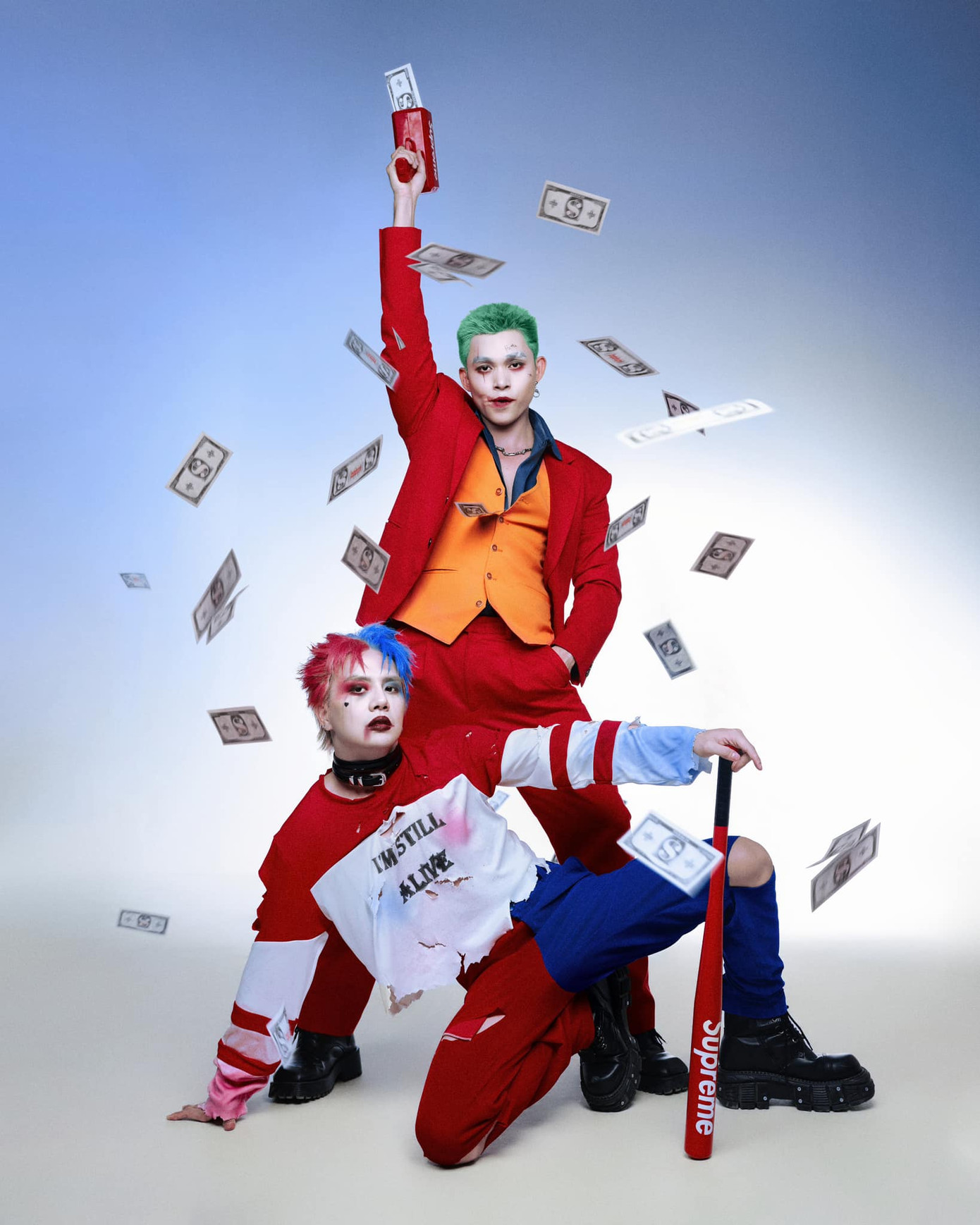 Bộ ảnh ấn tượng của Jun Phạm và Duy Khánh (vai Harley Quinn) nhận được sự khen ngợi của khán giả.