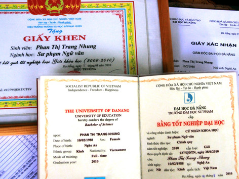 Học giỏi, nhiều thành tích, Nhung vẫn bế tắc khi gõ cửa xin việc ở cơ quan nhà nước dù Đà Nẵng có chính sách “thu hút nhân tài”. ẢNH: NGUYỄN HUY