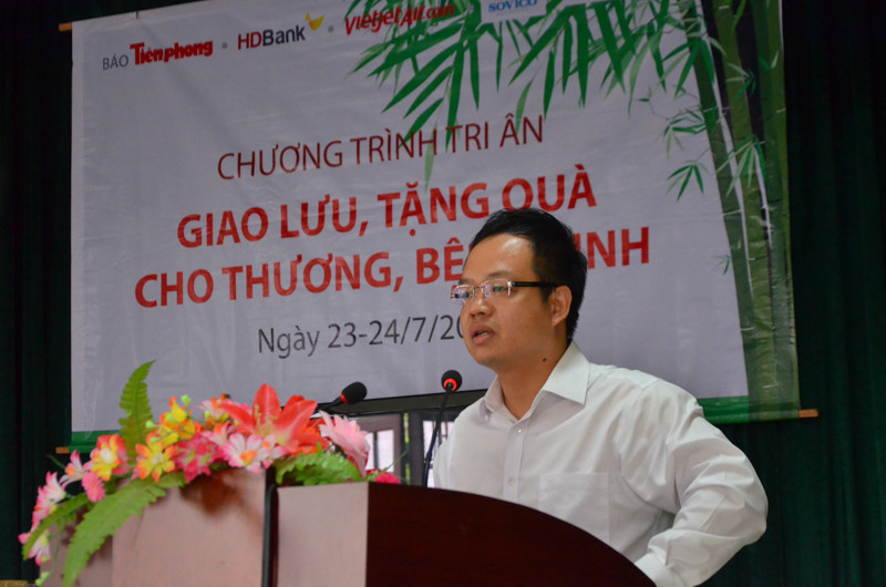 Ông Lê Xuân Vũ, Phó Tổng Giám đốc HDBank bày tỏ bày tỏ sự tri ân, kính trọng sâu sắc đến các thương bệnh binh, những người đã đóng góp một phần xương máu của mình cho độc lập và sự toàn vẹn lãnh thổ tổ quốc