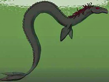 Ảnh chụp “quái vật biển” từ đoạn video. Ảnh: Discovery